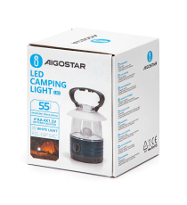 Lanterna da campeggio 311728 lampada a batterie 4AA,luce fredda,55 lumen misura D107xH170mm