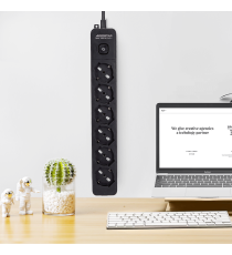 Multipresa ciabatta elettrica 6 prese nera con interruttore cavo 3 metri Spina 16A 250V 2P+E Presa 16A 250V 6 WAY P40 Aigostar Multipresa ciabatta elettrica 6 prese nera con interruttore cavo 3 metri Spina 16A 250V 2P+E Presa 16A 250V 6 WAY P40 Aigostar