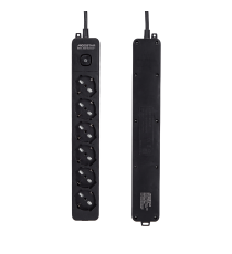 Multipresa ciabatta elettrica 6 prese nera con interruttore cavo 5 metri Spina 16A 250V 2P+E Presa 16A 250V 6 WAY P40 Aigostar Multipresa ciabatta elettrica 6 prese nera con interruttore cavo 5 metri Spina 16A 250V 2P+E Presa 16A 250V 6 WAY P40 Aigostar