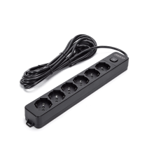 Multipresa ciabatta elettrica 6 prese nera con interruttore cavo 5 metri Spina 16A 250V 2P+E Presa 16A 250V 6 WAY P40 Aigostar Multipresa ciabatta elettrica 6 prese nera con interruttore cavo 5 metri Spina 16A 250V 2P+E Presa 16A 250V 6 WAY P40 Aigostar