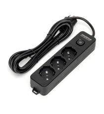 Multipresa ciabatta elettrica 3 prese nera con interruttore cavo 3 metri Spina 16A 250V 2P+E Presa 16A 250V 3 WAY P40 Aigostar Multipresa ciabatta elettrica 3 prese nera con interruttore cavo 3 metri Spina 16A 250V 2P+E Presa 16A 250V 3 WAY P40 Aigostar