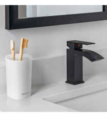 Bicchiere porta spazzolini Pronto Bagno - diametro 8 cm - H 12,5 cm - PPL - bianco - Perfetto Bicchiere porta spazzolini Pronto Bagno - diametro 8 cm - H 12,5 cm - PPL - bianco - Perfetto