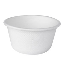 Coppetta porta salse monouso in canna da zucchero - 60 ml - bianco - Signor Bio - conf. 100 pezzi Coppetta porta salse monouso in canna da zucchero - 60 ml - bianco - Signor Bio - conf. 100 pezzi