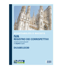 Blocco registro corrispettivi - 12/12 copie autoric. - 29,7 x 21,5 cm - DU168512C00 - Data Ufficio