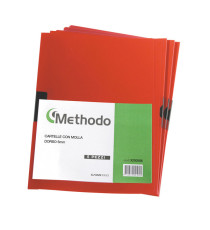 Cartellina con molla Spring File - PPL - 22x31 cm - dorso 5 mm - rosso - Methodo Cartellina con molla Spring File - PPL - 22x31 cm - dorso 5 mm - rosso - Methodo