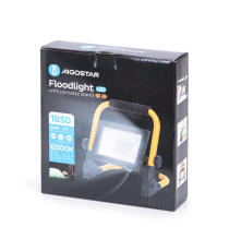 Faro led portatile 20W 1850 lumen 6500K Luce fredda IP44 con supporto misura L220*W185*H223mm - orientabile a 360 gradi AIGOSTAR