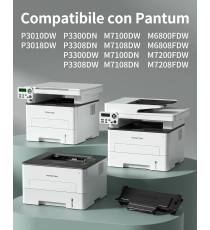 Pantum TL-410 BK nero toner originale per Pantum P3010D,P3300DN,M6700D,M7100DN,M6800FDW,M7200FD TL410 capacità 1.500 pagine