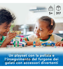 Lego City - Il furgone dei gelati e l’inseguimento della polizia - Lego 60314 -RARO-  317pz Anni 5+