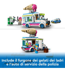 Lego City - Il furgone dei gelati e l’inseguimento della polizia - Lego 60314 -RARO-  317pz Anni 5+