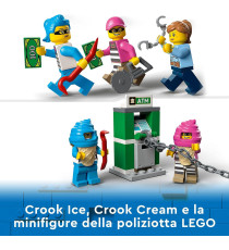 Lego City - Il furgone dei gelati e l’inseguimento della polizia - Lego 60314 -RARO-  317pz Anni 5+
