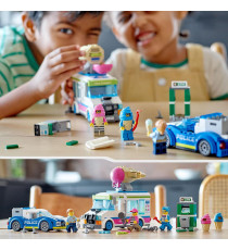 Lego City - Il furgone dei gelati e l’inseguimento della polizia - Lego 60314 -RARO-  317pz Anni 5+
