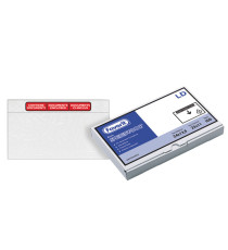 Busta adesiva Speedy Doc - con stampa contiene documenti - LD (23 x 11 cm) - PPL/PE - trasparente - Favorit - conf. 10 Busta adesiva Speedy Doc - con stampa contiene documenti - LD (23 x 11 cm) - PPL/PE - trasparente - Favorit - conf. 10