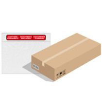 Busta adesiva Speedy Doc - con stampa contiene documenti - C5 (23 x 16,5 cm) - PPL/PE - trasparente - Favorit - conf.