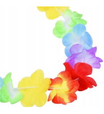 Set da 4pz collana Hawaiana con fiori multicolore - 1pz di collana, 1pz di corona, 2pz di bracciali hawaiani Set da 4pz collana Hawaiana con fiori multicolore - 1pz di collana, 1pz di corona, 2pz di bracciali hawaiani