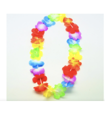 Set da 4pz collana Hawaiana con fiori multicolore - 1pz di collana, 1pz di corona, 2pz di bracciali hawaiani Set da 4pz collana Hawaiana con fiori multicolore - 1pz di collana, 1pz di corona, 2pz di bracciali hawaiani