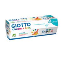 Colori a dita - 100 ml - colori assortiti - Giotto - conf. 6 pezzi