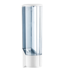 Dispenser per bicchieri in plastica -10x10x31,5 cm - bianco/azzurro trasparente - Mar Plast Dispenser per bicchieri in plastica -10x10x31,5 cm - bianco/azzurro trasparente - Mar Plast