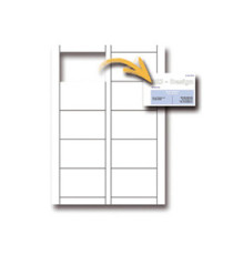 Biglietti da visita - 85 x 54 mm - 200 gr - microperforati - bianco - Decadry - conf. 15 fogli da 10 biglietti