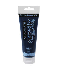 Colore acrilico fine Graduate - 120 ml - indigo - Daler Rowney