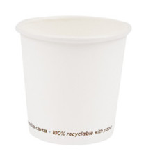 Bicchiere in carta - 200 ml - bianco - Signor Bio - conf. 50 pezzi Bicchiere in carta - 200 ml - bianco - Signor Bio - conf. 50 pezzi