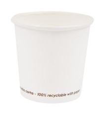 Bicchiere in carta - 200 ml - bianco - Signor Bio - conf. 50 pezzi Bicchiere in carta - 200 ml - bianco - Signor Bio - conf. 50 pezzi