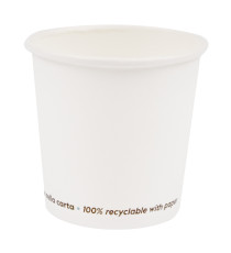 Bicchiere in carta - 200 ml - bianco - Signor Bio - conf. 50 pezzi Bicchiere in carta - 200 ml - bianco - Signor Bio - conf. 50 pezzi