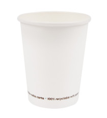 Bicchiere in carta - 250 ml - bianco - Signor Bio - conf. 50 pezzi