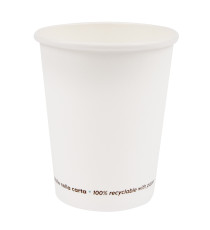 Bicchiere in carta - 250 ml - bianco - Signor Bio - conf. 50 pezzi Bicchiere in carta - 250 ml - bianco - Signor Bio - conf. 50 pezzi