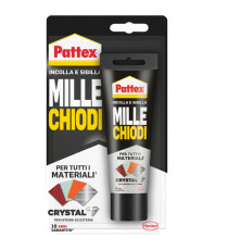 Colla Pattex Millechiodi Crystal - 90 gr - trasparente - Pattex Colla Pattex Millechiodi Crystal - 90 gr - trasparente - Pattex