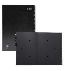 Classificatore numerico 1/12 Ordonator - 25x33 cm - nero - Exacompta Classificatore numerico 1/12 Ordonator - 25x33 cm - nero - Exacompta