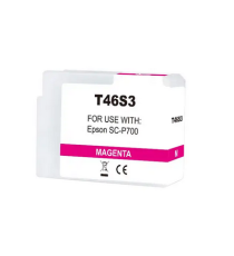 Cartuccia T46S3 magenta C13T46S300 ink pigmentato compatibile per Epson SureColor SC-P700,SC-P706 capacità 25ml