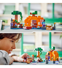 Lego Minecraft - La fattoria delle zucche - Lego 21248  Casa con Rana, Barca, Forziere e Figure di Steve e Strega 257pz Anni 8+