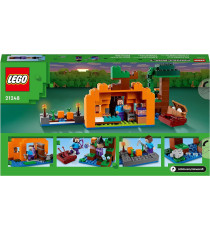 Lego Minecraft - La fattoria delle zucche - Lego 21248  Casa con Rana, Barca, Forziere e Figure di Steve e Strega 257pz Anni 8+