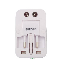 Adattatore da viaggio universale - bianco - MKC Melchioni Adattatore da viaggio universale - bianco - MKC Melchioni