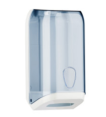 Dispenser di carta igienica in fogli - 15,8x13x30,7 cm - trasparente/bianco - Mar Plast Dispenser di carta igienica in fogli - 15,8x13x30,7 cm - trasparente/bianco - Mar Plast