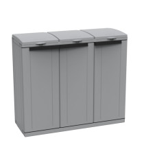 Contenitore EcoCab 3 per raccolta differenziata - 102x39x88,7 cm - 3 portasacco da 110 L ciascuno - Terry Contenitore EcoCab 3 per raccolta differenziata - 102x39x88,7 cm - 3 portasacco da 110 L ciascuno - Terry