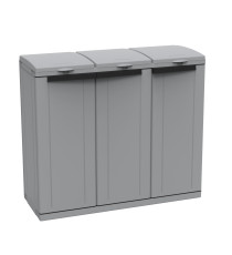 Contenitore EcoCab 3 per raccolta differenziata - 102x39x88,7 cm - 3 portasacco da 110 L ciascuno - Terry Contenitore EcoCab 3 per raccolta differenziata - 102x39x88,7 cm - 3 portasacco da 110 L ciascuno - Terry