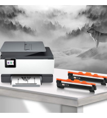 Pack 2 TN1050 toner compatibili per Brother DCP1510 1512 HL1110 1112 MFC1810 N° 2pz TN-1050 capacità 1.000 pagine