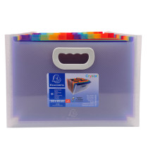 Classificatore con maniglia Crystal - 24 tasche - 33 x 23.5 x 25 cm - PP - Exacompta Classificatore con maniglia Crystal - 24 tasche - 33 x 23.5 x 25 cm - PP - Exacompta