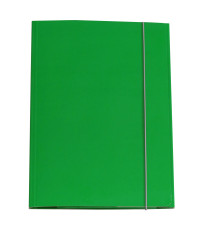 Cartellina con elastico - cartone plastificato - 3 lembi - 25x34 cm - verde - Cartotecnica del Garda Cartellina con elastico - cartone plastificato - 3 lembi - 25x34 cm - verde - Cartotecnica del Garda
