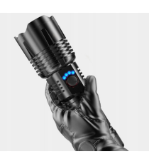 Torcia a LED XHP50 Torcia tattica USB ricaricabile Impermeabile da Campeggio in alluminio - 1500lm - illuminazione fino a 300mt Torcia a LED XHP50 Torcia tattica USB ricaricabile Impermeabile da Campeggio in alluminio - 1500lm - illuminazione fino a 300mt