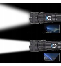Torcia a LED XHP50 Torcia tattica USB ricaricabile Impermeabile da Campeggio in alluminio - 1500lm - illuminazione fino a 300mt Torcia a LED XHP50 Torcia tattica USB ricaricabile Impermeabile da Campeggio in alluminio - 1500lm - illuminazione fino a 300mt