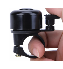 Campanello bici in lega di alluminio colore nero - misura 51mmx35mmx21mm - peso 18gr Campanello bici in lega di alluminio colore nero - misura 51mmx35mmx21mm - peso 18gr