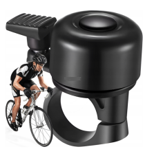 Campanello bici in lega di alluminio colore nero - misura 51mmx35mmx21mm - peso 18gr Campanello bici in lega di alluminio colore nero - misura 51mmx35mmx21mm - peso 18gr