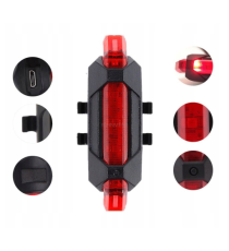 Luci bicicletta LED 1600 lumens anteriore e posteriore - Ricaricabili USB - Lega di Alluminio - Doppia batteria al litio 18650 Luci bicicletta LED 1600 lumens anteriore e posteriore - Ricaricabili USB - Lega di Alluminio - Doppia batteria al litio 18650