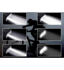 Luci bicicletta LED 1600 lumens anteriore e posteriore - Ricaricabili USB - Lega di Alluminio - Doppia batteria al litio 18650 Luci bicicletta LED 1600 lumens anteriore e posteriore - Ricaricabili USB - Lega di Alluminio - Doppia batteria al litio 18650
