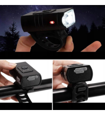 Luci bicicletta LED 1600 lumens anteriore e posteriore - Ricaricabili USB - Lega di Alluminio - Doppia batteria al litio 18650 Luci bicicletta LED 1600 lumens anteriore e posteriore - Ricaricabili USB - Lega di Alluminio - Doppia batteria al litio 18650