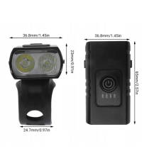 Luci bicicletta LED 1600 lumens anteriore e posteriore - Ricaricabili USB - Lega di Alluminio - Doppia batteria al litio 18650 Luci bicicletta LED 1600 lumens anteriore e posteriore - Ricaricabili USB - Lega di Alluminio - Doppia batteria al litio 18650