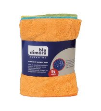 Panno in microfibra - multiuso - 40x40 cm - colori assortiti - Perfetto - conf. 5 pezzi