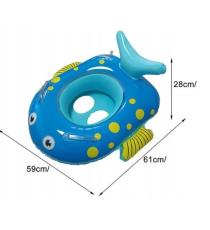 Salvagente per bambini a forma di pesciolino gonfiabile - realitazzo in pvc di alta qualità - misura 61cm x 59cm x 28cm Salvagente per bambini a forma di pesciolino gonfiabile - realitazzo in pvc di alta qualità - misura 61cm x 59cm x 28cm